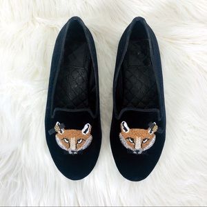 Tory Burch Velvet Fox Flats